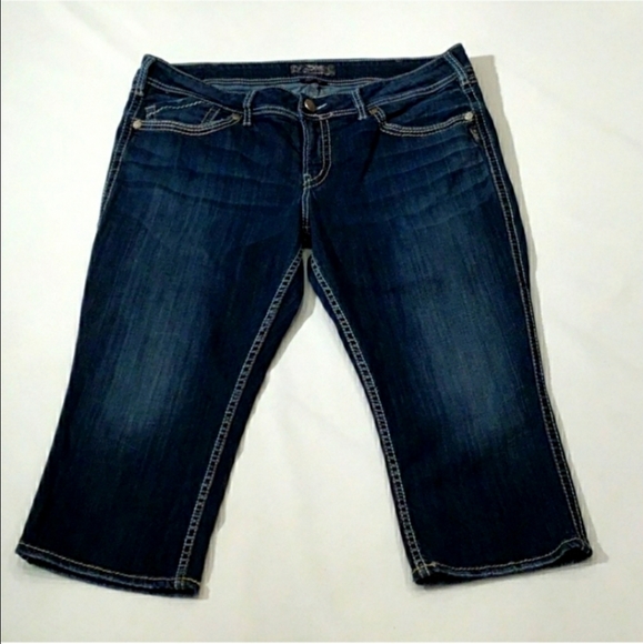 silver capris plus size